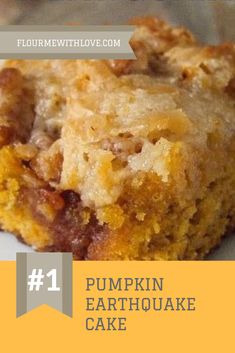 Pumpkin Earthquake Cake, Earthquake Cake Recipes, Easy Delicious Cakes, Earthquake Cake, A Piece Of Cake, S'mores, Thanksgiving Desserts, Delicious Pumpkin