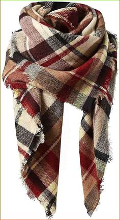 If you're looking for some simple fall outfit ideas than you've made it to the right list! These ideas are gorgeous and easy for anyone. How To Wear A Blanket Scarf, Look Boho Chic, Fall Blanket, Thick Scarf, Cape Scarf, Simple Fall Outfits, Blanket Shawl, Tartan Scarf, Plaid Blanket Scarf