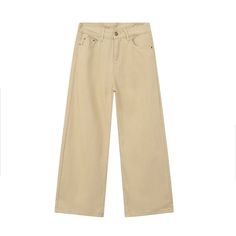 Step up your casual style game with these elevated pants. This provide the comfort you crave without sacrificing a polished, put-together look. The tailored fit flatters your natural silhouette, while the waistband and functional pockets ensure you stay relaxed and confident throughout the day. Whether you're heading to the office or enjoying a weekend getaway, these versatile pants are the perfect choice. Pair them with a crisp button-down for a refined workwear look or a simple tee for a laid-back weekend vibe - the styling possibilities are endless. Invest in a wardrobe essential that will elevate your casual style and have you feeling your best, no matter the occasion. Do you wanahavit? Pants SIZE (Unit: CM) (1 inch = 2.54 cm, 1 cm = 0.39 inch) * NOTE: 1. Depending on lighting conditio Khaki Wide Leg Relaxed Fit Jeans, Khaki Baggy Mid-rise Jeans, Casual High Rise Beige Pants, Beige Cropped Cotton Pants, Beige Cotton Cropped Pants, Khaki High-rise Cotton Jeans, High Rise Khaki Cotton Jeans, Casual High Rise Khaki Jeans, Khaki High Waist Cotton Jeans