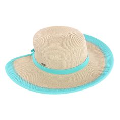 Keep your face protected and your hair up with this classic sun hat with a ponytail opening. The hat features a detachable interior sweatband, a 4-inch crown, and a 4-inch turned-down brim to keep you cool and comfortable in the hottest of weather. The classic solid band and trim detail allow this hat to match any outfit and will always be in style! Made of 80% Paper, 20% Polyester Short Brim Hat With Upf 50+ For Pool, Upf 50+ Short Brim Hat For Pool, Green Sun Hat With Upf 50+ And Adjustable Fit, Uv Protection Hat For Pool, One Size Fits Most, Uv Protection Hat For Pool, Adjustable Short Brim Hat For Pool, Green Sun Hat With Uv Protection And Adjustable Fit, Green Adjustable Sun Hat With Uv Protection, Upf 50+ Hats For Pool