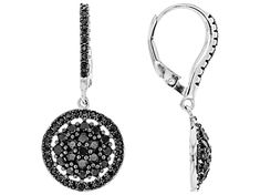 1.59ctw round black spinel rhodium over sterling silver cluster earrings. Measures approximately 1.25"L x 0.50"W. Lever backs. Black rhodium. Buy Earrings Online, Spinel Jewelry, Spinel Gemstone, Buy Earrings, Broken Chain, Black Spinel, Black Rhodium, Jewelry Gemstone, Affordable Jewelry