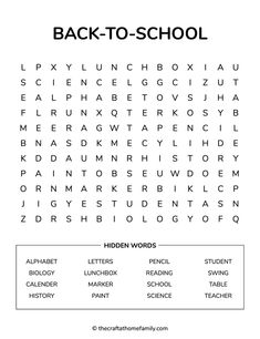 Back-to-school word search puzzle for kids Puzzles For Kindergarten, Back To School Word Search, School Word Search, Hidden Words, Alphabet Worksheets Preschool, Worksheets Preschool, Word Search Puzzles, Welcome Back To School