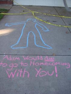 a sidewalk with chalk writing on it that says, i am not doing something to go with you