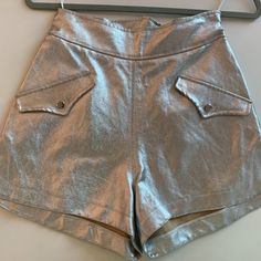 Never Worn Before, Vintage Jill Stuart Metallic Shorts -- Perfect For Summer Metallic Shorts, Silver Shorts, Jill Stuart, Metallic Silver, Womens Shorts, Silver, Women Shopping, Color