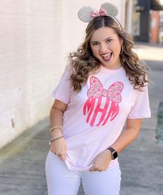 Monograms, lilly print, and bows! Get this Monogrammed Lilly Bow Bella Canvas Tee and let your inner child out! Nothing beats the softness of Bella Canvas shirts! * 4.2 oz. 100% airlume combed and ringspun cotton* Side seams, retail fit * Shoulder to shoulder taping * Unisex sizing Bella Canvas Tees, Inner Child, Dusty Blue, Soft Pink, Bella Canvas, Open Shoulder Tops, Monogram, Canvas, Pink