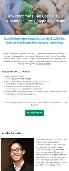 Google Grants gives eligible nonprofits $10,000 per month in free online advertising to promote their organizations and causes on Google.com. During this webinar Simon Choy, who currently manages over $2 million in annual Google Grants funding, will tell you everything you need to know about the program, how it can benefit your nonprofit, and the process of applying for the grant. Drake Dance, Dance Marathon, Nonprofit Marketing, Foundation Tips, Government Grants, Youth Programs