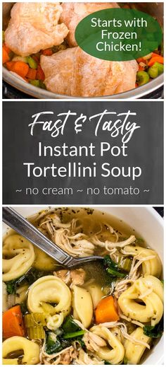 an image of instant pot tortellini soup