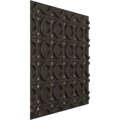 a decorative wall panel with circles and rings on the center, in dark brown color