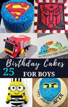 25 birthday cakes for boys that are super cute and easy to make with the kids