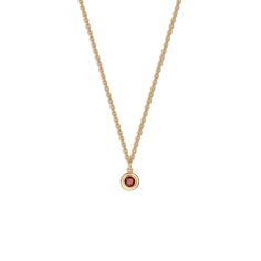 This mini and exquisite gold necklace uses a layered bezel to enclose a 3mm charming Lab-grown ruby, presenting a simple, classic and elegant visual embellishment. ?| Gold Color: 18K Gold Vermeil (Not to be confused with regular gold plating, our vermeil is a thick layer of 18k solid gold on sterling silver meaning it will last longer. You get the look & feel of gold jewelry at a fraction of the price) Silver Color: Sterling Silver (925 Sterling Silver is a lightweight metal made of 92.5% pure s Silver Meaning, Anniversary Jewelry, Men's Jewelry Rings, Initial Necklace, Pure Silver, Gemstone Colors, Ring Necklace, Gemstone Necklace, Gold Plating