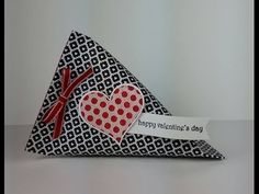 an origami valentine's day card with a heart on it