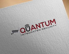 the logo for an automated security company is shown on top of a white paper with red lettering