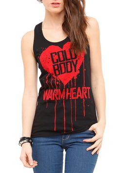 Warm Bodies Shirt- I kind of really want a reverse (warm body cold heart) Hot Topic Clothes, Goth Outfit Ideas, Warm Bodies, Geeky Clothes, Nerdy Outfits, Girls Tank Top, Hearts Girl, Band T Shirts