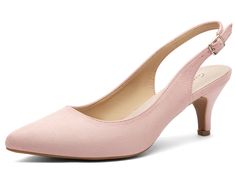 PRICES MAY VARY. Measurement : Heel height: 2.5" Platform height: 0.25" Kitten heels: classic sexy kitten heels is best for dressy Leather insole: comfort soft cushioned foot bed insole is good for all day wearing Pionted toe: pointed closed toe show your sexy and charming Slingback: slingback with buckle can adjust the fitting freely  Introduction 
 Greatonu shoes emphasize on comfort and fun. With exceptional materials and beautiful styling, each pair of Greatonu shoes is an affordable luxury Soft Pink Shoes, Kitten Dress, Foot Bed, Buckle Shoes, Pumps Shoes, Pump Dress, Pink Shoes, Toe Sandals, Affordable Luxury