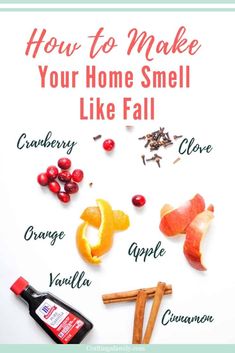 how to make your home smell like fall with cinnamon, cranberry orange, apple cider and cinnamon