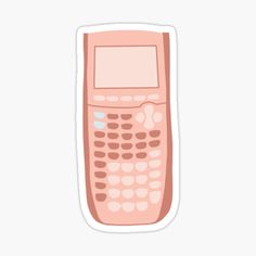 an old pink cell phone sticker