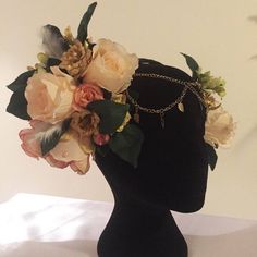 Gold Goddess, Floral Headdress, Floral Headpiece, Costume Hats, Headdress, Headpiece, Rose Gold, Australia, Festival