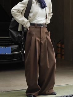 UOOZEE 대학생 스타일, Color Wide Leg Pants, White Coffee, Character Outfits, Look Cool, Haiti, Fashion Inspo Outfits, Leg Pants