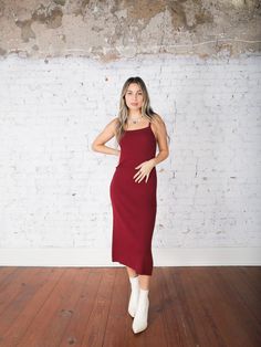 Our Maeva Midi Dress is that effortless staple you’ll reach for all season! With a square neckline and ribbed texture, it has just the right touch of detail, while the lettuce hem adds a soft, playful finish. Style it with ankle boots and a jacket for casual outings, or dress it up with heels and a cozy scarf for a holiday gathering. Shop the matching top here! Details Square Neckline Fixed Shoulder Straps Ribbed Lettuce Hem Midi Length Size recs: 2-4 Small, 4-6 Medium, 8-10 Large Provides lots Quilted Outerwear, Pre Black Friday, Cozy Scarf, Lettuce Hem, Skirt Co Ord, Jumpsuit Shorts Rompers, Ribbed Texture, Holiday Gathering, Dress Jewelry