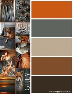 the color scheme is brown, grey and orange