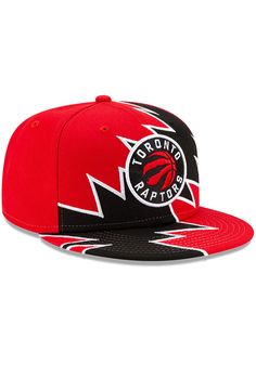 Wear your Raptors style with pride in this Toronto Raptors New Era Red ASG Tear 9FIFTY Snapback Hat! This Toronto Snapback Hat features a front embroidered team logo on a 2021 NBA All-Star Game specific design. Go Raptors! New Era NBA All-Star Game Tear 9FIFTY, Front embroidered team logo, Front crown and visor "tear" design in team colors, Flat visor that can be curved, Adjustable snap closure, Official NBA 2021 All-Star Game design, Polyester, Wipe clean with cloth or cleaning kit, 4 Snapback Hat With Team Logo For Fans, Flat Bill Snapback Hat With Team Logo, Team-colored Snapback Hat With Team Logo, Sports Fan Snapback Hat With Team Logo, Adjustable Team Logo Snapback Hat With Curved Brim, Adjustable Snapback Hat With Team Logo And Curved Brim, Adjustable Snapback Hat With Team Logo Curved Brim, Curved Brim Snapback Hat With Team Logo, Adjustable Snapback Hat With Team Logo