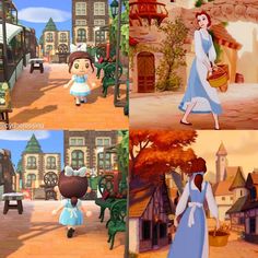 the animated characters are in different scenes