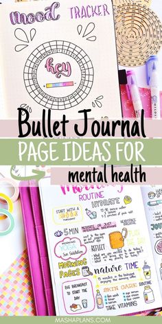 Many people struggle with mental health concerns. Here are 19 ideas on how your Bullet Journal can help you with your mental health.#GratitudeJournalTips #JournalingForGratitude #GratitudeJournalPrompts #WritingTherapy #Journaling2024 #GratefulHeart #JournalingCommunity #SelfCare #Mindfulness Health Bullet Journal Ideas, Mental Health Bullet Journal, Bullet Journal Page Ideas, Journal Page Ideas, Mental Discipline, Making Goals