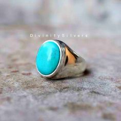 Spiritual Oval Turquoise Gemstone Ring, Spiritual Oval Turquoise Sterling Silver Ring, Oval Turquoise Sterling Silver Signet Ring, Turquoise Oval Sterling Silver Signet Ring, Oval Turquoise Signet Ring In Sterling Silver, Oval Shape Ring, Turquoise Men, Mens Gemstone Rings, Ring Man