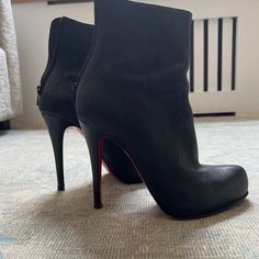 Louboutin Hidden Platform Ankle Boots. Gently Worn. Partially Resoled. Size 38 Louboutin Ankle Boots, Platform Ankle Boots, Louboutin Shoes, Christian Louboutin Shoes, Bootie Boots, Christian Louboutin, Ankle Boots, Women Shoes, Boots