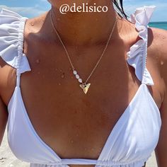 Gold plated shark tooth necklace with pearl details. 15.5 Inches, with extender. Perfect for summer. Do not overdo in water. Necklace With Pearl, Shark Tooth Necklace, Cowgirl And Horse, Tooth Necklace, Pearl Details, Horse Quotes, Shark Tooth, Necklace Pearl, Shark Teeth