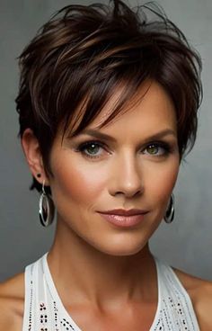 Kari Lake Haircut, Hairstyle For Women Over 50, Short Haircuts Ideas, Pixie Haircut Ideas, Hairstyle For Women, Haircuts Ideas, Short Hair Images, Shaggy Short Hair, Short Hair Pixie Cuts