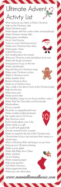 the ultimate christmas activity list for kids to play with and learn how to use it