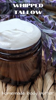 How To Make Lavender Whipped Tallow - Traditional Home Living Tallow Recipes, Tallow Cream, Face Cream Recipe, Gaps Recipes, Whipped Lotion