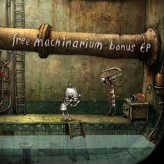 an animated video game with the words machinarium donuts ep written on it