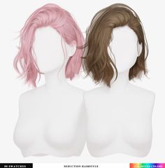 two female mannequins with different colored hair