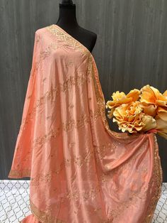 Elevate your ethnic wardrobe with our stunning Silk Dupatta. This enchanting piece features intricate sequin embellishments that add a touch of sparkle and glamour to any traditional outfit. Made from luxurious silk, this dupatta drapes beautifully and exudes a sense of elegance and sophistication. Whether you're attending a wedding, festival, or special event, this dupatta is sure to make a lasting impression. Choose from a variety of vibrant colors to complement your favorite suits and sarees. Elegant Gota Work Choli For Festive Season, Embellished Semi-stitched Fabric For Traditional Drape, Elegant Embroidered Embellished Art Silk Fabric, Festive Embellished Embroidered Art Silk Fabric, Embellished Chanderi Embroidered Fabric For Wedding, Diwali Embellished Art Silk Embroidered Fabric, Embroidered And Embellished Fabric For Designer Wear During Navratri, Embellished Chanderi Fabric In Traditional Drape, Embellished Semi-stitched Art Silk Salwar Kameez