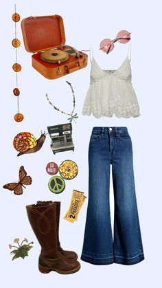 70s Clothes Inspiration, Modern 70s Outfits Summer, 70s And 80s Fashion Outfits, 70s Street Fashion, 70s Jeans Outfit, 1970s Outfit Ideas, Bell Bottom Jeans Outfit 70s, 70s Flare Jeans Outfit, 70s Outfit Women