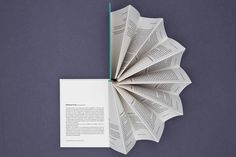 an open book with pages folded in the shape of a flower