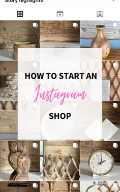 the instagram page for how to start an instagramn shop with photos and text