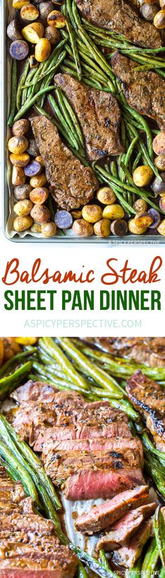 steak and asparagus with balsamic steak sheet pan dinner