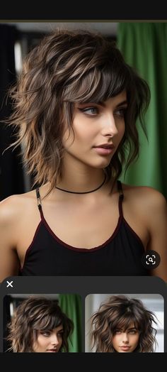 Rocker Curly Hairstyles, Short Layered Medium Length Hair, Shag Layered Hairstyles Medium, Cute Haircuts For Thick Wavy Hair, Edgy Layered Hair Long, Layered Shag With Fringe Short, Shoulder Length Textured Haircut, Medium Shaggy Hairstyles Choppy Layers, Messy Shag Hairstyles