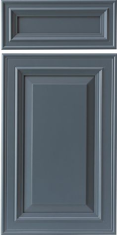 two gray kitchen cabinets with one door open and the other closed, all painted in different colors