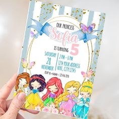 DIGITAL Disney Princess Invitation Template - Invitations - Mama Life Printables Disney Princess Invitations Printable, Princess Invitation Template, Magical Invitation, Disney Princess Invitations, Princess Party Invitations, Princess Invitation, The Disney Princesses, Text Message Invitations, Real Life Princesses