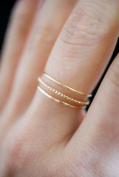 Closed Knot Ring, 14K Rose Gold Fill – Hannah Naomi Jewelry Dainty Stacking Rings, Wedding Manifestation, Minimal Wedding Rings, Thick Twist, Rope Texture, Delicate Gold Ring, Plain Gold Ring, Simple Rings, Thick Ring