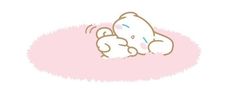 a small teddy bear laying down on top of a pink blanket with its eyes closed