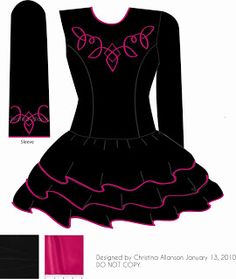 the paper doll is wearing a black dress with pink trims and bows on it