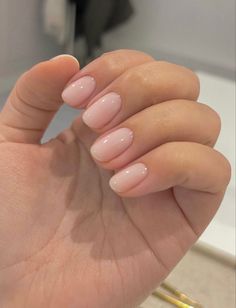 Sheer White Nails, White Natural Nails, Pink Nails For Summer, Nails Natural Look, Simple Manicure Ideas, Milky Pink Nails, Classic Manicure, Natural Nails Manicure, Nails For Summer