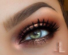 Ojos Make Up Yeux, Light Eye Makeup, Copper Eyeshadow, Make Up Inspiration, Beauty Make-up, Spot Lights, Light Eyes, Make Up Looks, Kiss Makeup