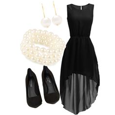 A fashion look from November 2014 featuring Aurélie Bidermann earrings and Pieces bracelets. Browse and shop related looks. Aurelie Bidermann, Black Dress Outfits, Dress Outfit, Fashion Looks, Little Black Dress, Outfit Ideas, Cocktail Dress, Dress Outfits, Black Dress