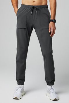 The One Jogger FL2 Onyx male Activewear >> Mens >> Bottom >> Pants Boundless regular Anti-Stink/External Pockets/Hidden Pockets/Lightweight Feel/Quick-Dry/UPF 50 /Zip Pockets Men’s Athletic Style, Jogger Pants Outfit, Tapered Joggers, Natural Movement, Athletic Fashion, Athletic Pants, Mens Activewear, Come Together, Pants Outfit